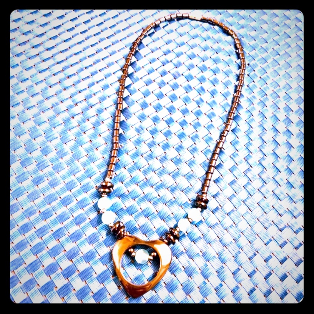 COPY - 🦋Hematite necklace :  good luck with a ❤️